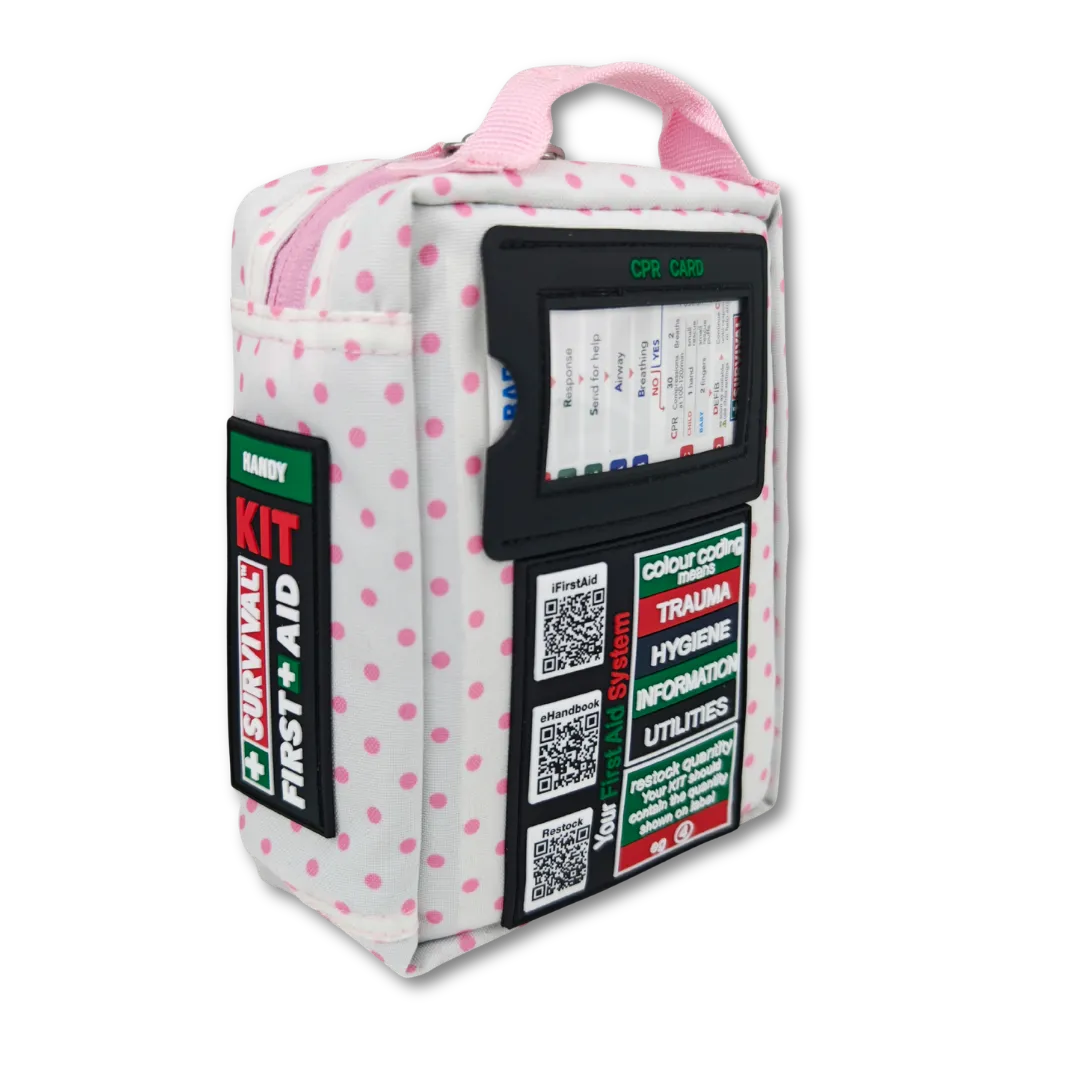 SURVIVAL Handy First Aid KIT (Pink Polka)