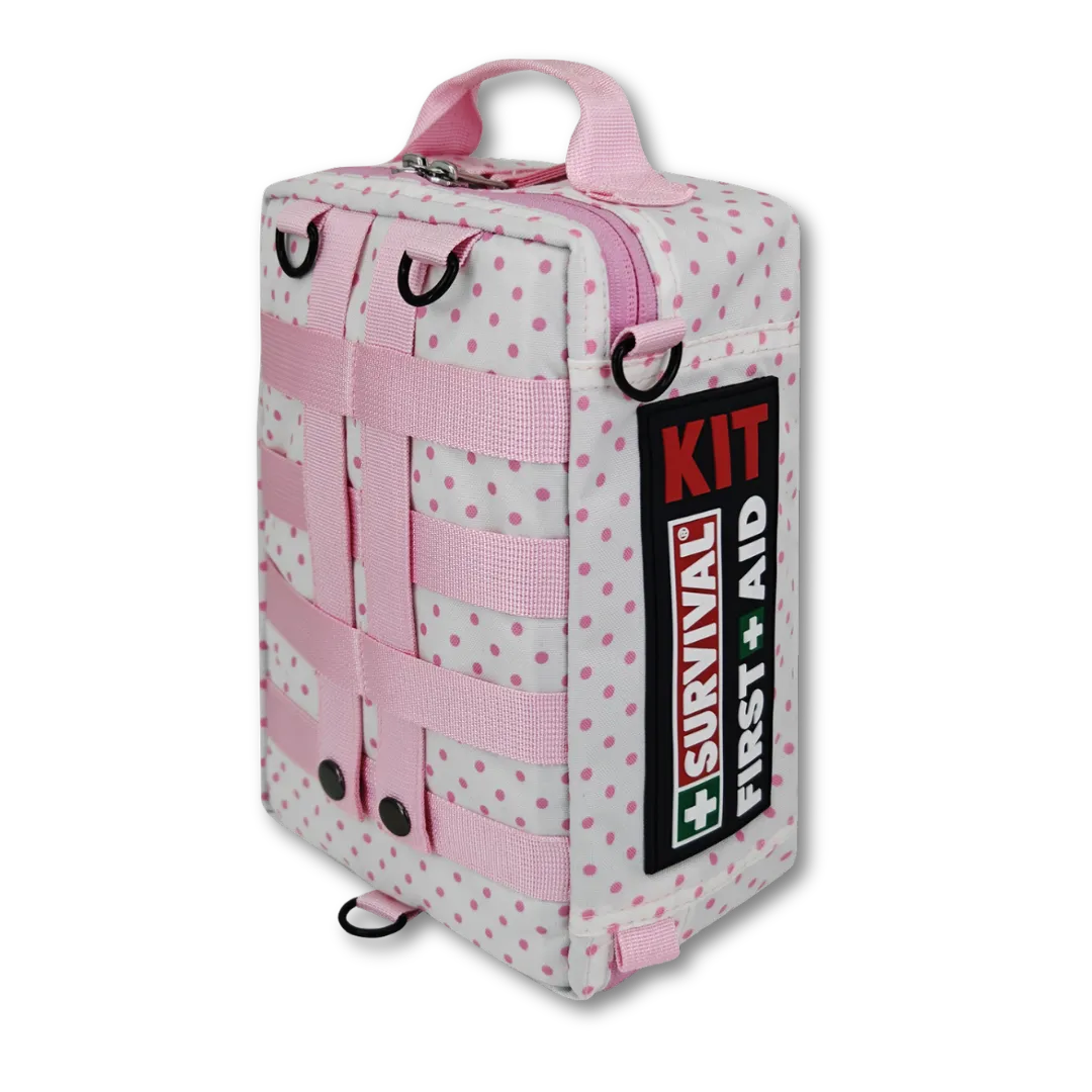 SURVIVAL Family First Aid KIT (Pink Polka)