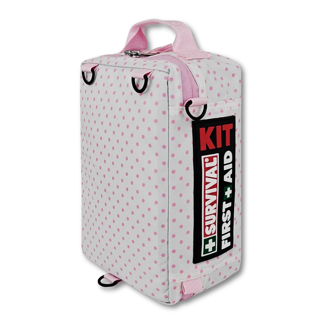SURVIVAL Family First Aid KIT (Pink Polka)