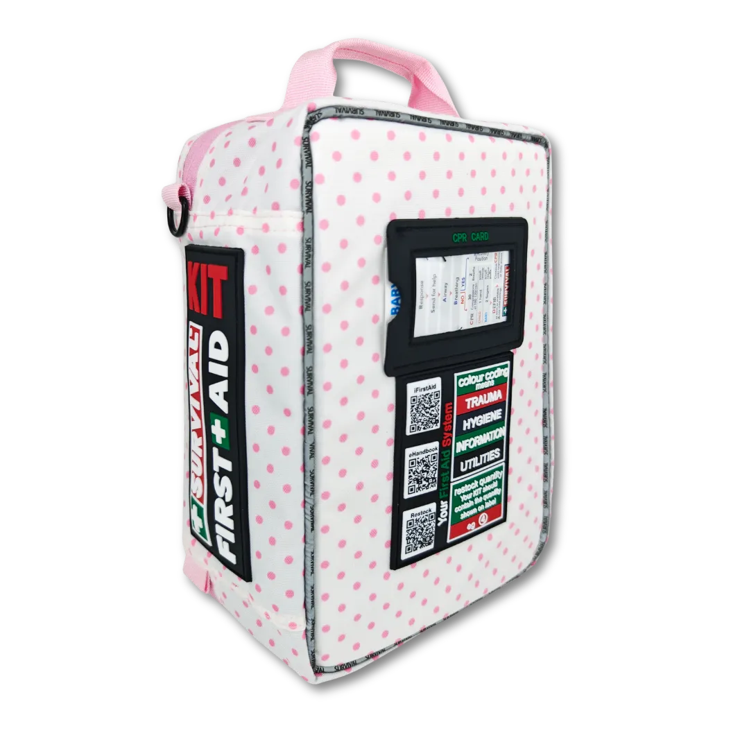 SURVIVAL Family First Aid KIT (Pink Polka)