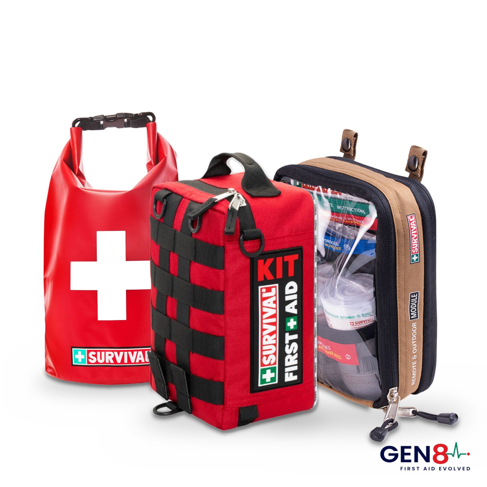 4WD First Aid Bundle with Waterproof Dry Bag - SURVIVAL