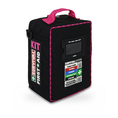 SURVIVAL First Aid KIT Large, Black Friday Limited Edition in Black and Hot Pink
