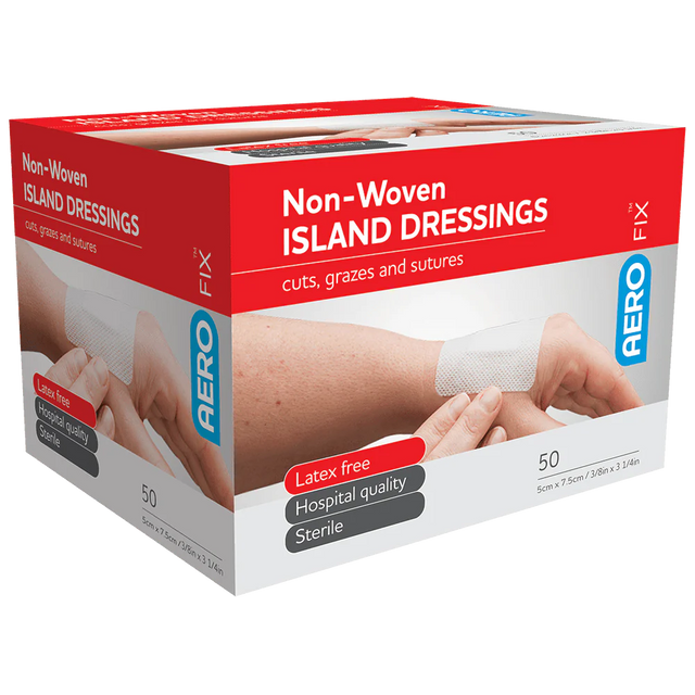 Non-Woven Island Dressing 5 × 7.5cm Box/50 - SURVIVAL