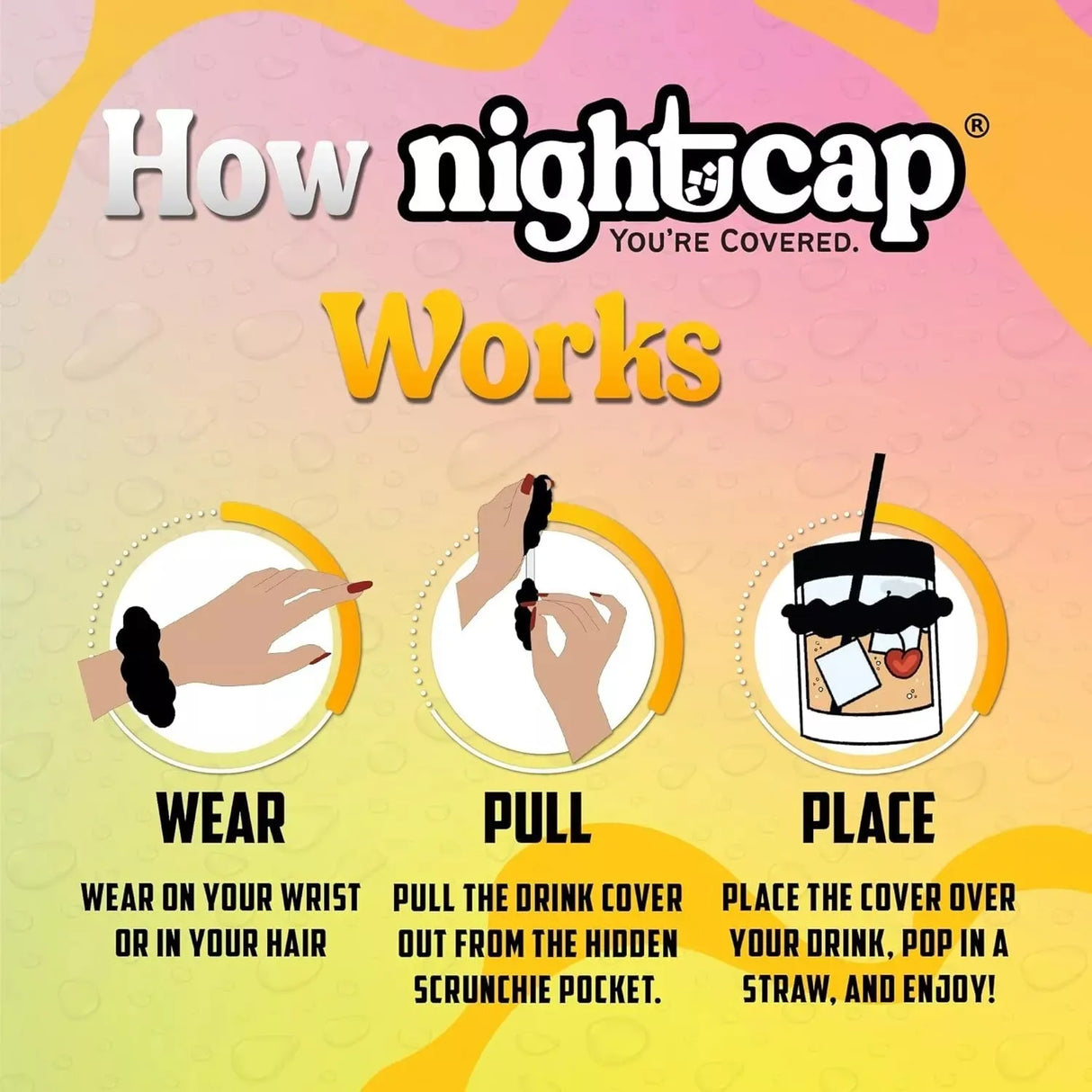 NightCap Scrunchie Pink