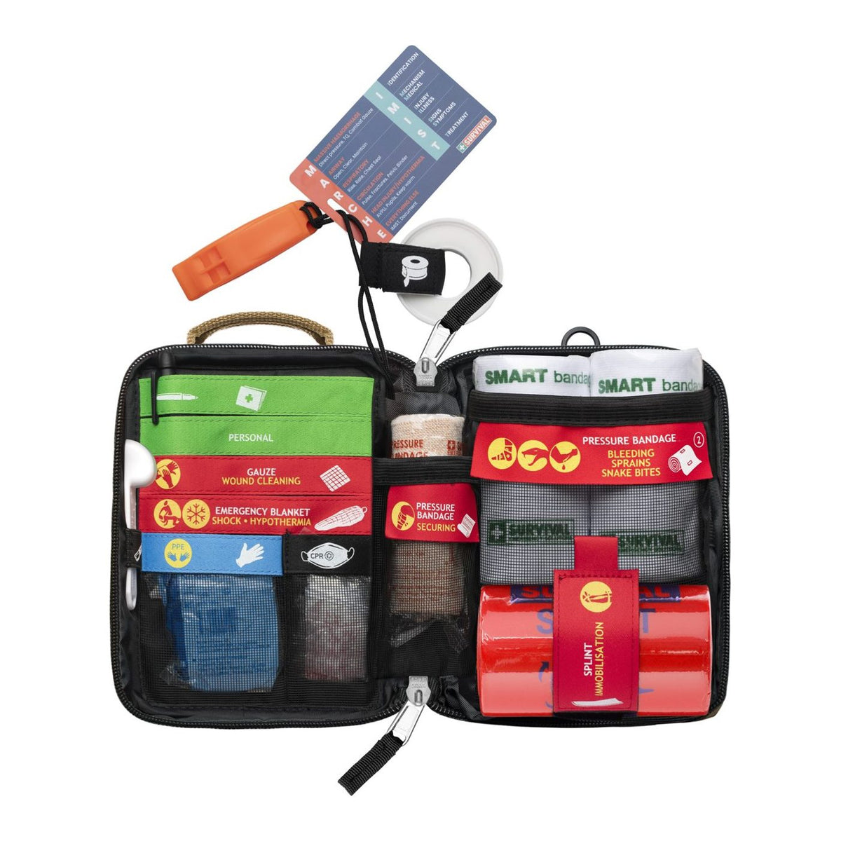 Snake Bite KIT Gen 8 open, every item in its labelled pocket