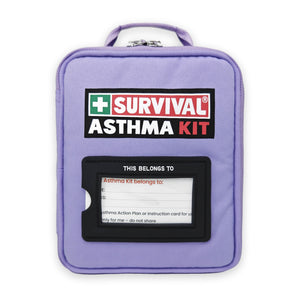 SURVIVAL Asthma KIT Purple, front with name card window