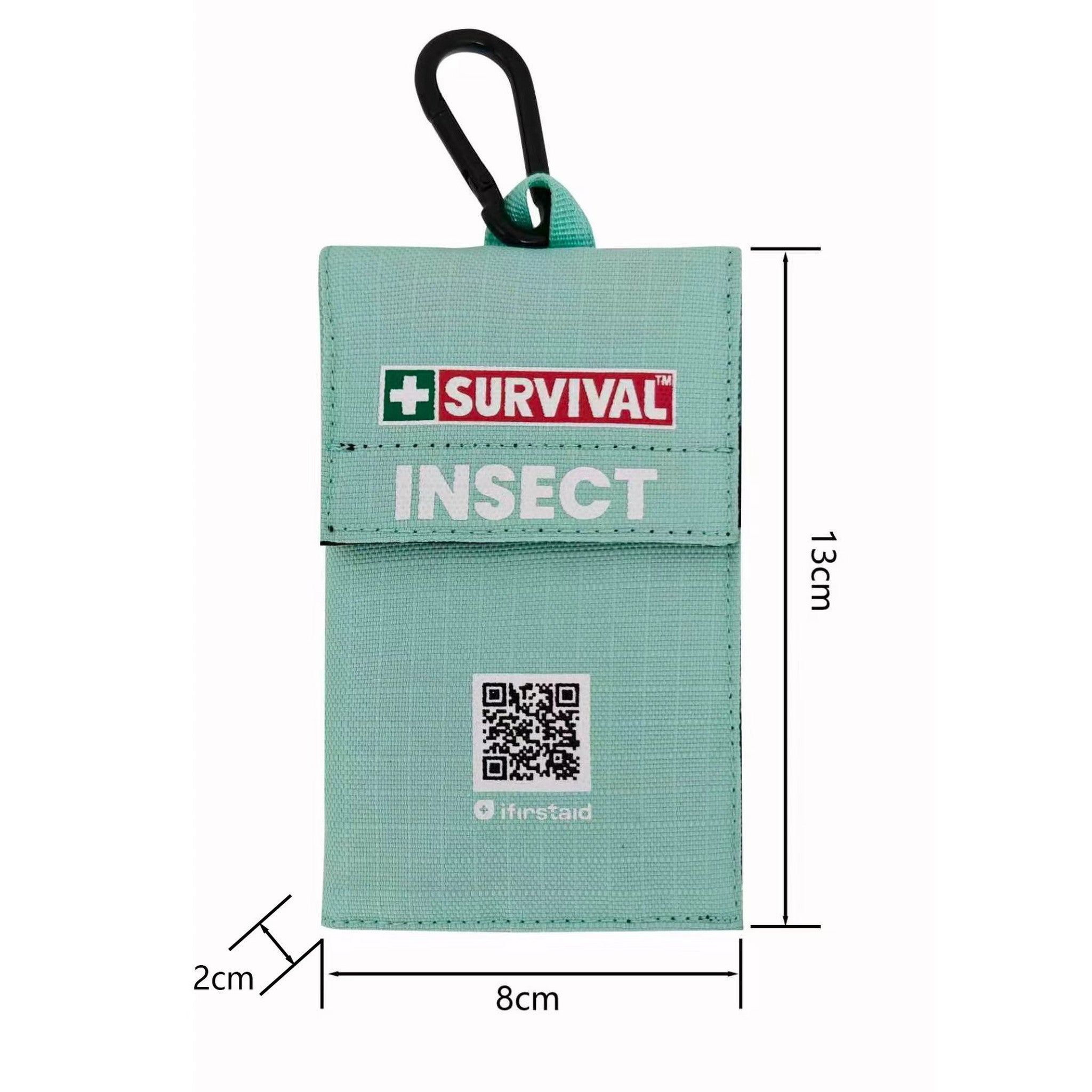 SURVIVAL Insect Bite KIT dimensions, 13cm x 8cm x 2cm