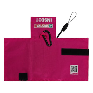 SURVIVAL Insect Bite KIT in Hot Pink, opened out