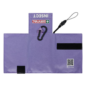 SURVIVAL Insect Bite KIT in Purple, opened out