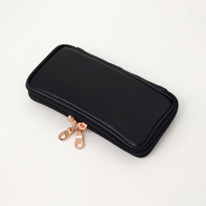 SURVIVAL Safe Night Out KIT closed, black vegan leather with rose gold YKK zips