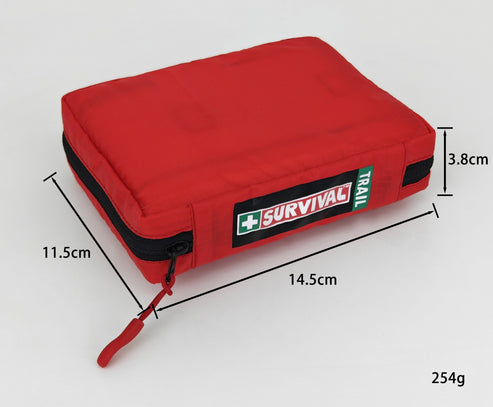 SURVIVAL Trail First Aid KIT dimensions 14.5 x 11.5 x 3.8 cm