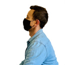3ply Reusable, Washable Cloth Face Mask, M-L, Black - SURVIVAL