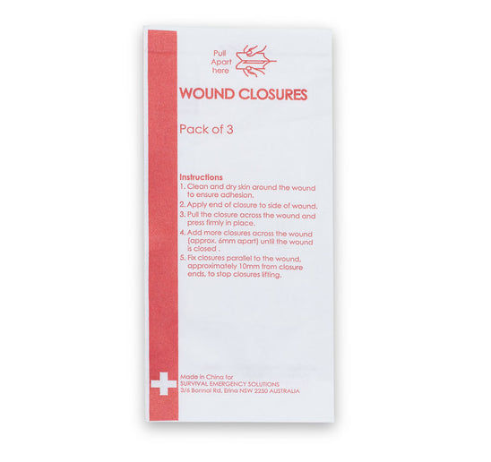 Wound Closures (Pack of 3) - SURVIVAL