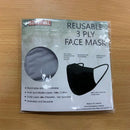 3ply Reusable, Washable Cloth Face Mask, S-M, Grey - SURVIVAL